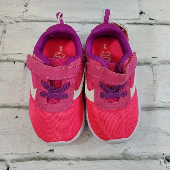 Neon Pink and Purple Toddler Shoes - Picture 3 of 8